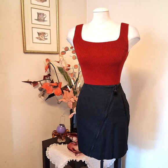 Preowned Designers Remix Collection Black Two Pockets Mini Lined Skirt - Picture 8 of 10